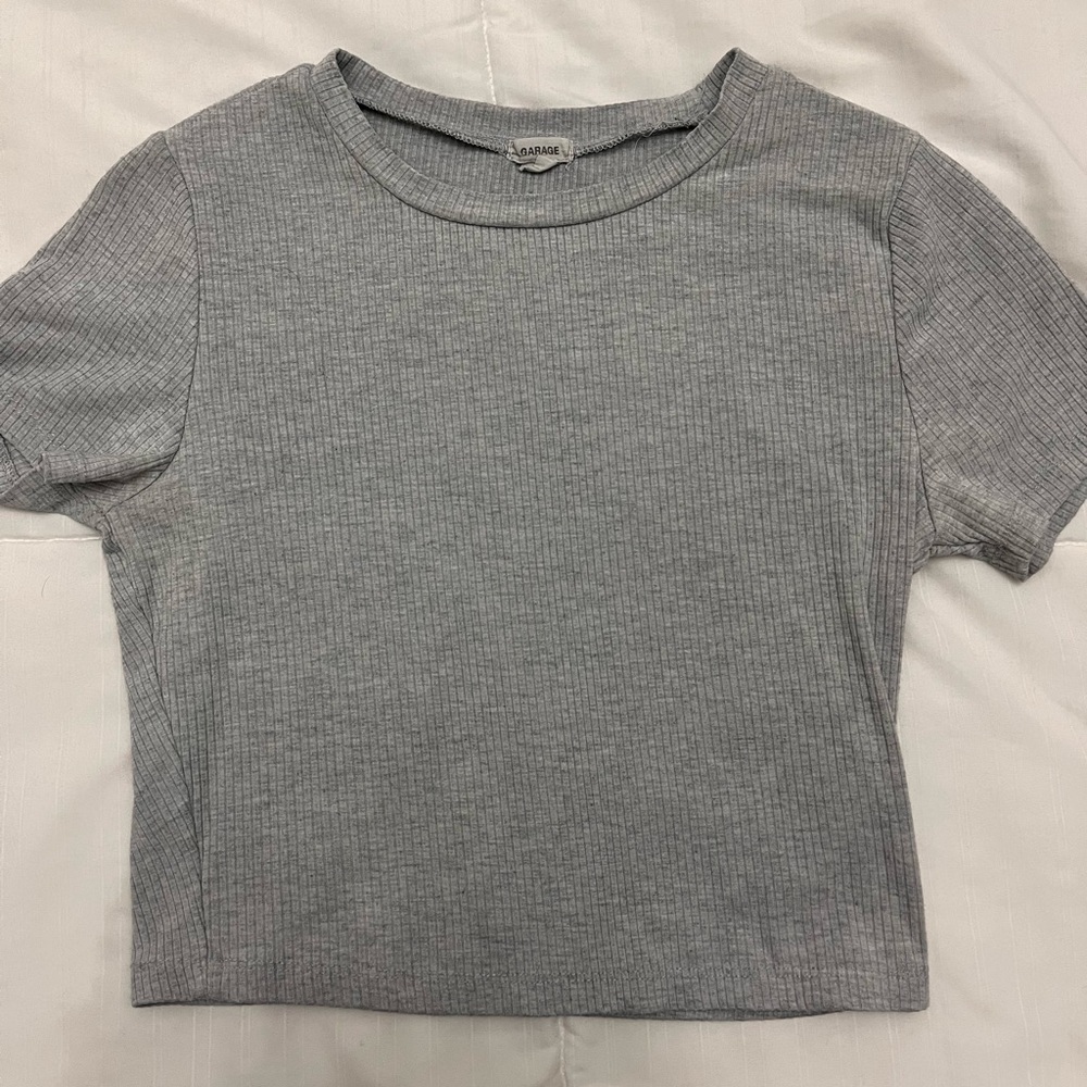 Garage ribbed cropped tee